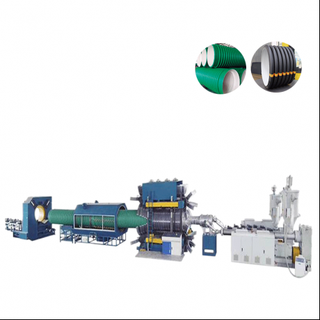 HDPE, PP Fertikaal Type Double Wall Corrugated Pipe en PVC Ribbed Pipe Extrusion line